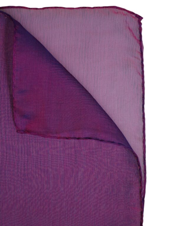 Dolce & Gabbana Purple Silk Rectangle Wrap Shawl Scarf - Image 5