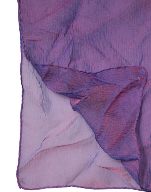Dolce & Gabbana Purple Silk Rectangle Wrap Shawl Scarf - Image 5