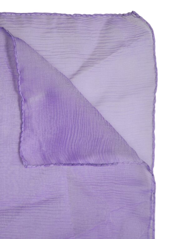 Dolce & Gabbana Purple Silk Rectangle Wrap Shawl Scarf - Image 5