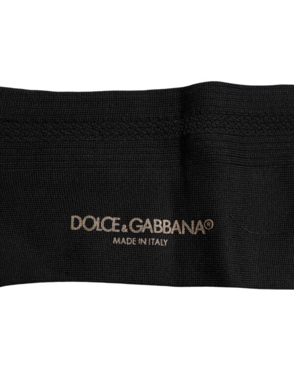 Dolce & Gabbana Black Cotton DG Logo Mid Calf Men Socks - Image 4