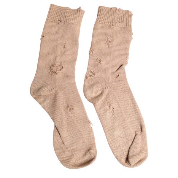 Dolce & Gabbana Beige Solid Stretch Mid Calf Men Socks - Image 3