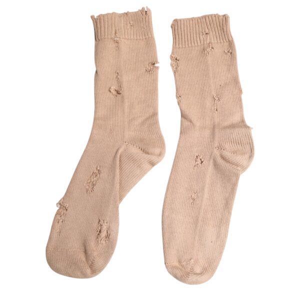 Dolce & Gabbana Beige Solid Stretch Mid Calf Men Socks - Image 5