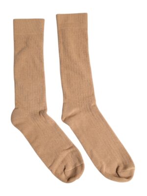 Dolce & Gabbana Brown Solid Cotton Mid Calf Men Socks