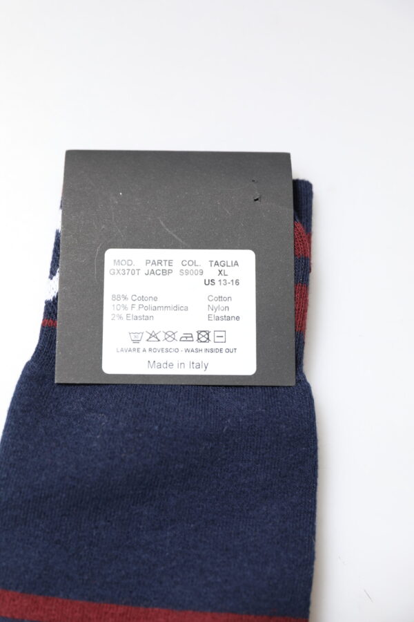 Dolce & Gabbana Blue Cotton Logo Mid Calf Men Socks - Image 5