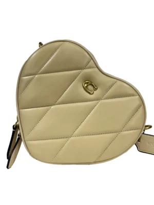 COACH Heart Small Quilted Leather Crossbody Bag Purse