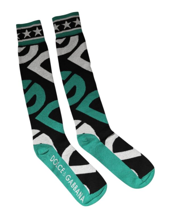 Dolce & Gabbana Multicolor Cotton Stretch Over Calf Socks - Image 2