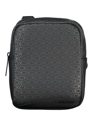 Calvin Klein Sleek Black Shoulder Bag with Contrasting Accents