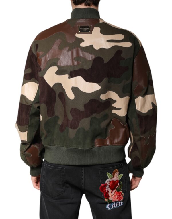 Dolce & Gabbana Multicolor Cotton Bomber Full Zip Jacket - Image 4