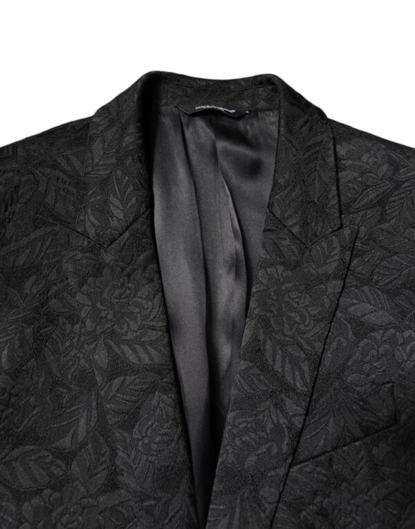 Dolce & Gabbana Black MARTINI Brocade Single Breasted Blazer - Image 5