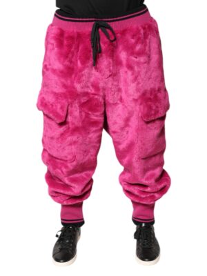 Dolce & Gabbana Pink Acrylic Cargo Jogging Sweatpants Pants