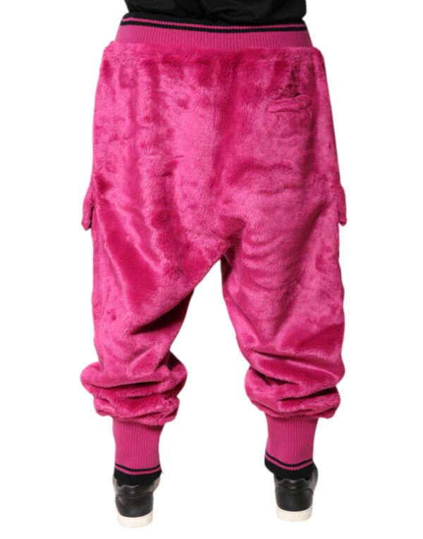 Dolce & Gabbana Pink Acrylic Cargo Jogging Sweatpants Pants - Image 3