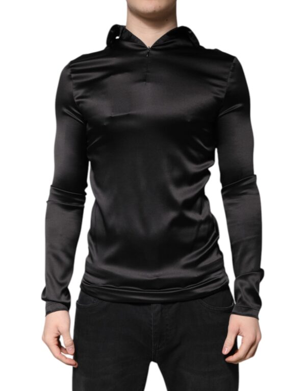Dolce & Gabbana Black Silk Turtleneck Men Pullover Sweater - Image 2