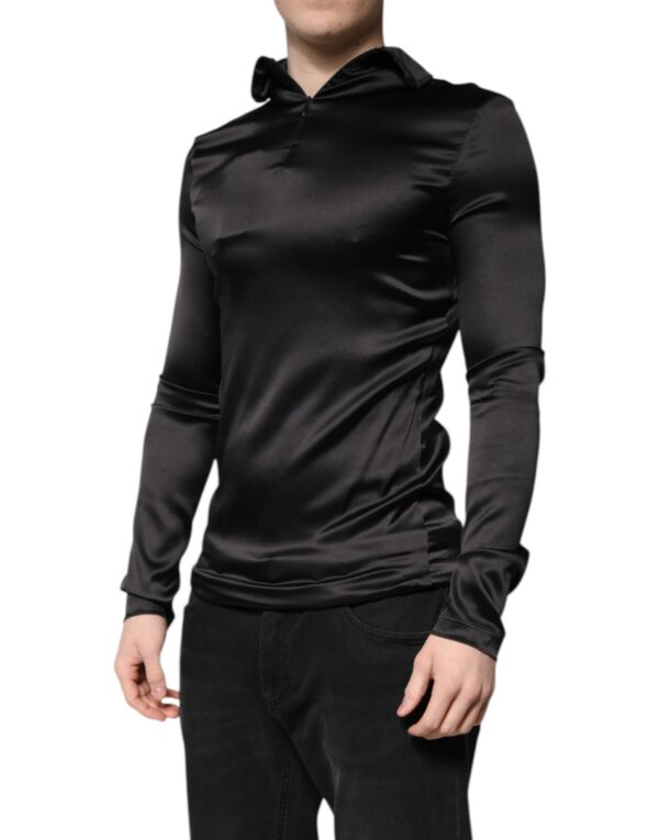 Dolce & Gabbana Black Silk Turtleneck Men Pullover Sweater - Image 3