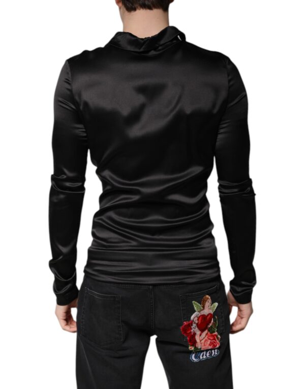 Dolce & Gabbana Black Silk Turtleneck Men Pullover Sweater - Image 4