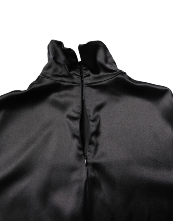 Dolce & Gabbana Black Silk Turtleneck Men Pullover Sweater - Image 5