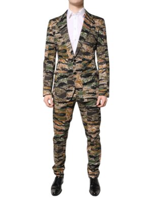 Dolce & Gabbana Multicolor TAORMINA Single Breasted 2 Piece Suit