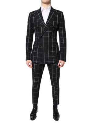 Dolce & Gabbana Black TAORMINA Double Breasted 2 Piece Suit