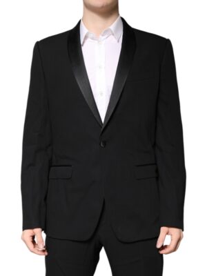 Dolce & Gabbana Black Wool Single Breasted 2 Piece Suit