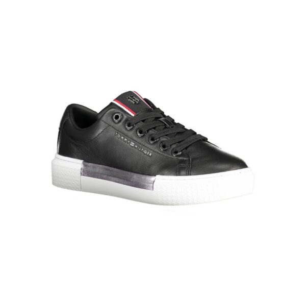 Tommy Hilfiger Black Leather Women Sneaker - Image 2