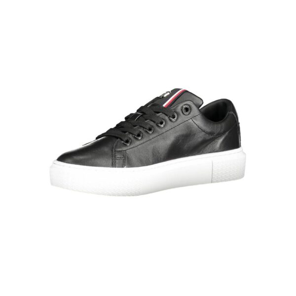 Tommy Hilfiger Black Leather Women Sneaker - Image 3