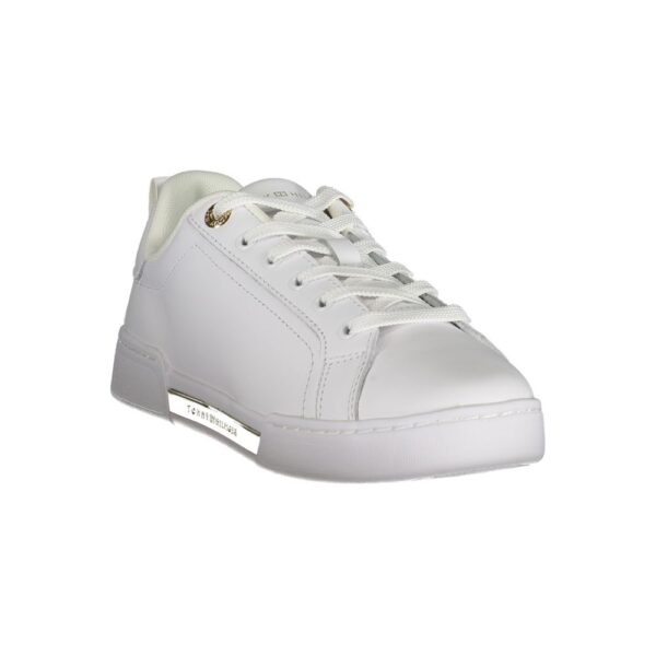 Tommy Hilfiger Chic White Lace-Up Sneakers with Contrast Detail - Image 2