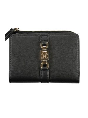 Tommy Hilfiger Sleek Black Zip Wallet with Coin Purse