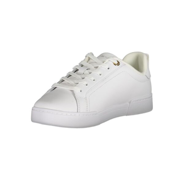 Tommy Hilfiger Chic White Lace-Up Sneakers with Contrast Detail - Image 3