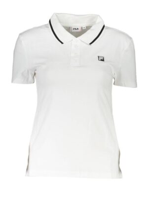 Fila White Cotton Women Polo Shirt