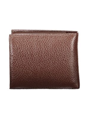 Tommy Hilfiger Elegant Brown Leather Bifold Wallet