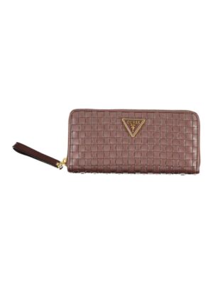 Guess Jeans Chic Brown Polyethylene Wallet with Coin Purse