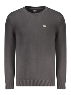 Tommy Hilfiger Black Cotton Men Sweater