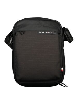 Tommy Hilfiger Black Recycled Polyester Men Shoulder Bag