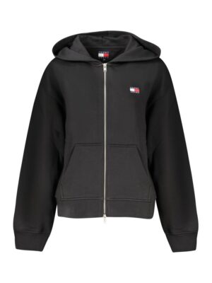 Tommy Hilfiger Black Cotton Women Hoodie