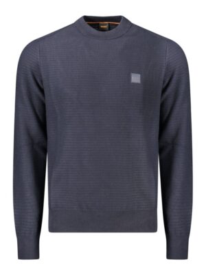 Hugo Boss Blue Cotton Men Sweater