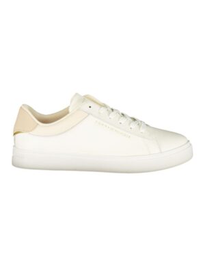 Tommy Hilfiger Beige Leather Women Sneaker