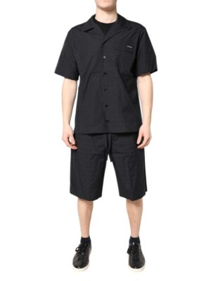 Dolce & Gabbana Black Cotton Men Pajama Set Sleepwear