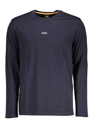 Hugo Boss Blue Cotton Men T-Shirt