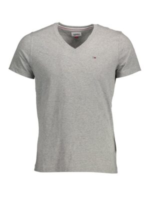 Tommy Hilfiger Gray Cotton Men T-Shirt