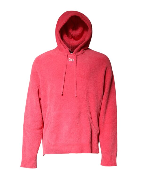 Dolce & Gabbana Red Cotton Knit Hooded Men Pullover Sweater - Image 2
