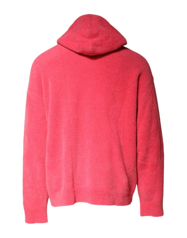 Dolce & Gabbana Red Cotton Knit Hooded Men Pullover Sweater - Image 4
