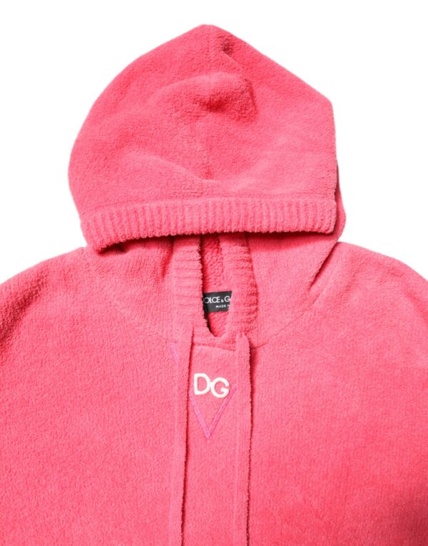 Dolce & Gabbana Red Cotton Knit Hooded Men Pullover Sweater - Image 5