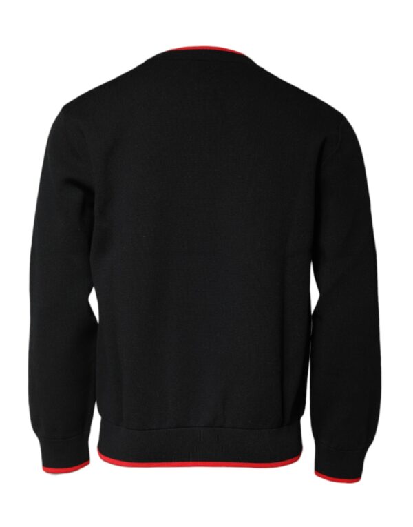 Dolce & Gabbana Black Nylon DGLogo Knit Men Pullover Sweater - Image 4