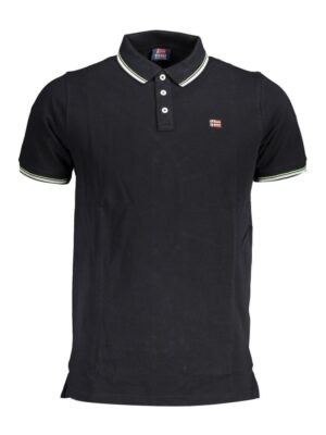 Norway 1963 Black Cotton Men Polo Shirt