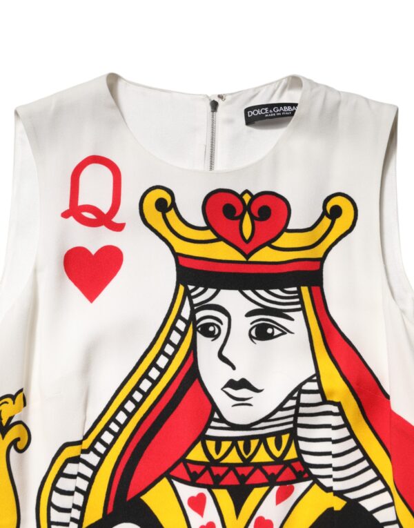 Dolce & Gabbana White Queen Of Hearts Sleeveless Maxi Dress - Image 7