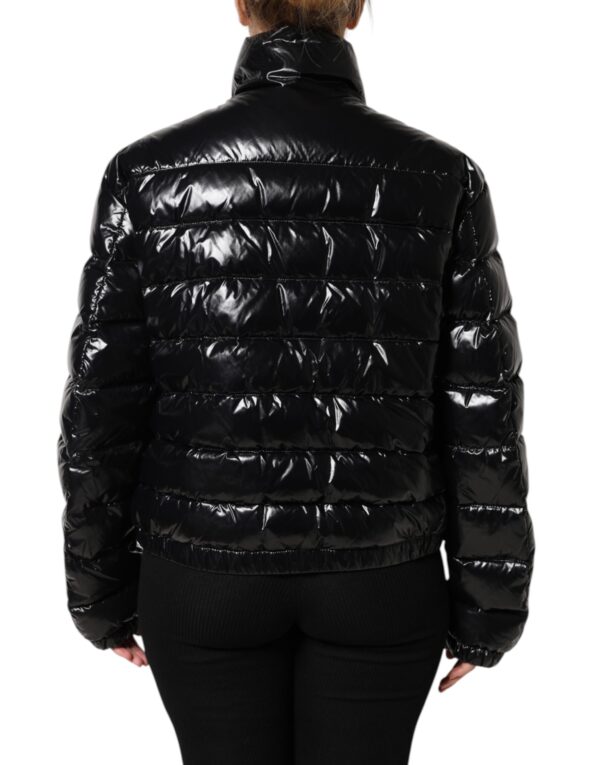Dolce & Gabbana Black Logo Plaque Full Zip Puffer Jacket - Image 4