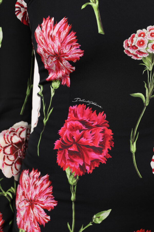 Dolce & Gabbana Black Floral Long Sleeve Women Blouse Top - Image 6
