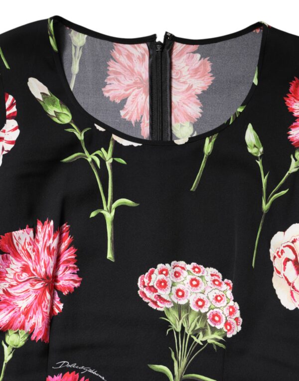 Dolce & Gabbana Black Floral Long Sleeve Women Blouse Top - Image 8