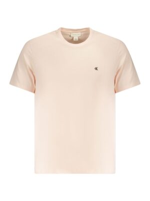 Calvin Klein Pink Cotton Men T-Shirt