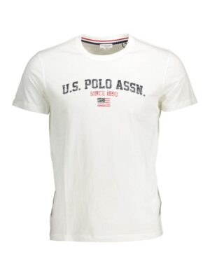 U.S. POLO ASSN. White Cotton Men T-Shirt
