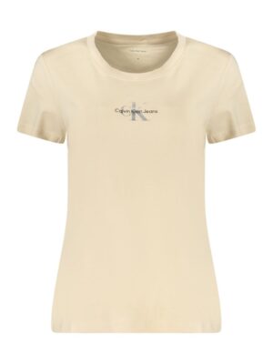 Calvin Klein Beige Cotton Tops & T-Shirt